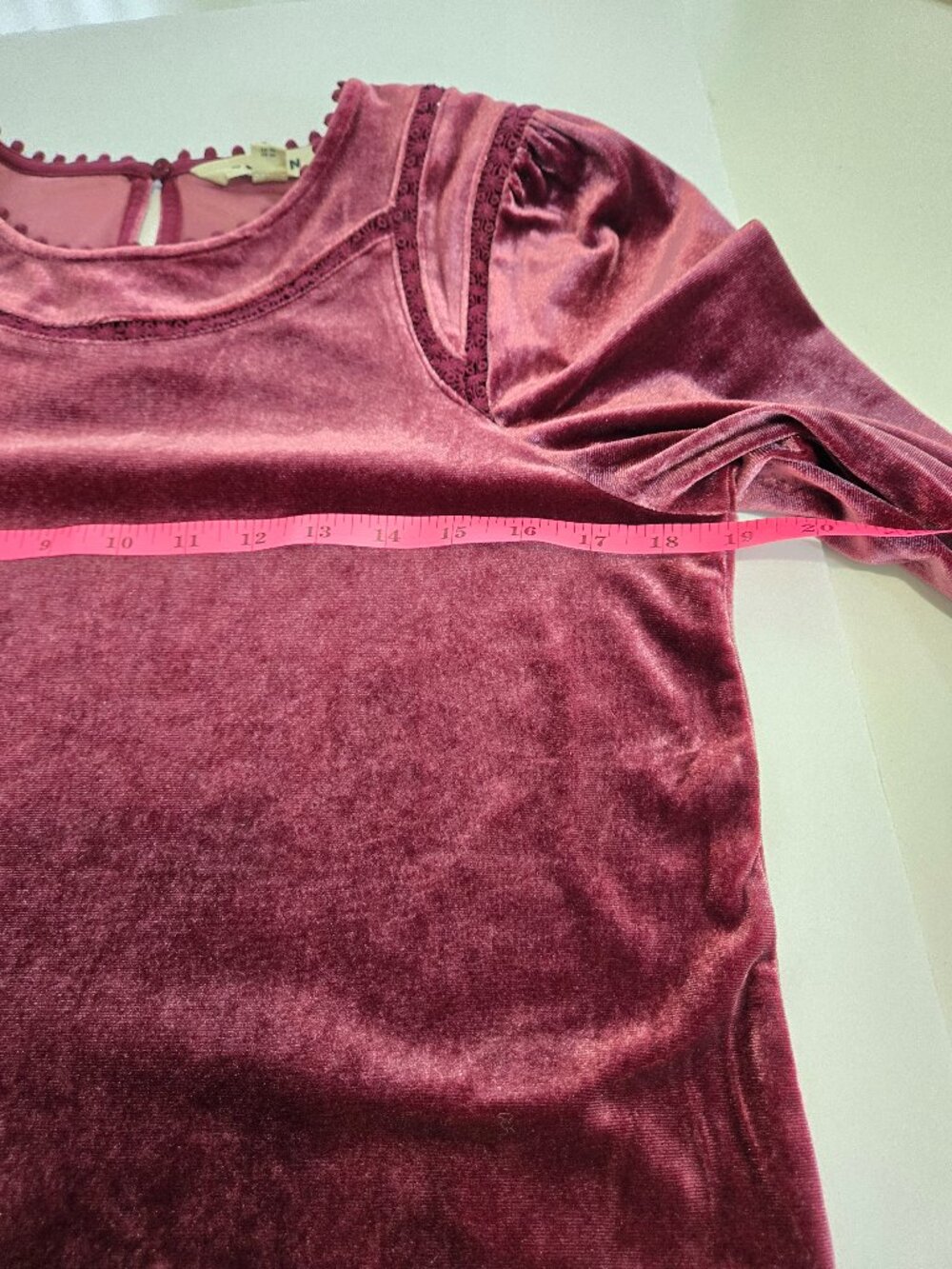 Boden Purple Mila Velvet Long Sleeve Top Purple/Plum size 6 - Picture 12 of 16